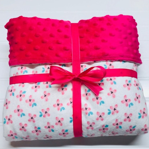 Handmade Other - Pink Minky Baby Blanket